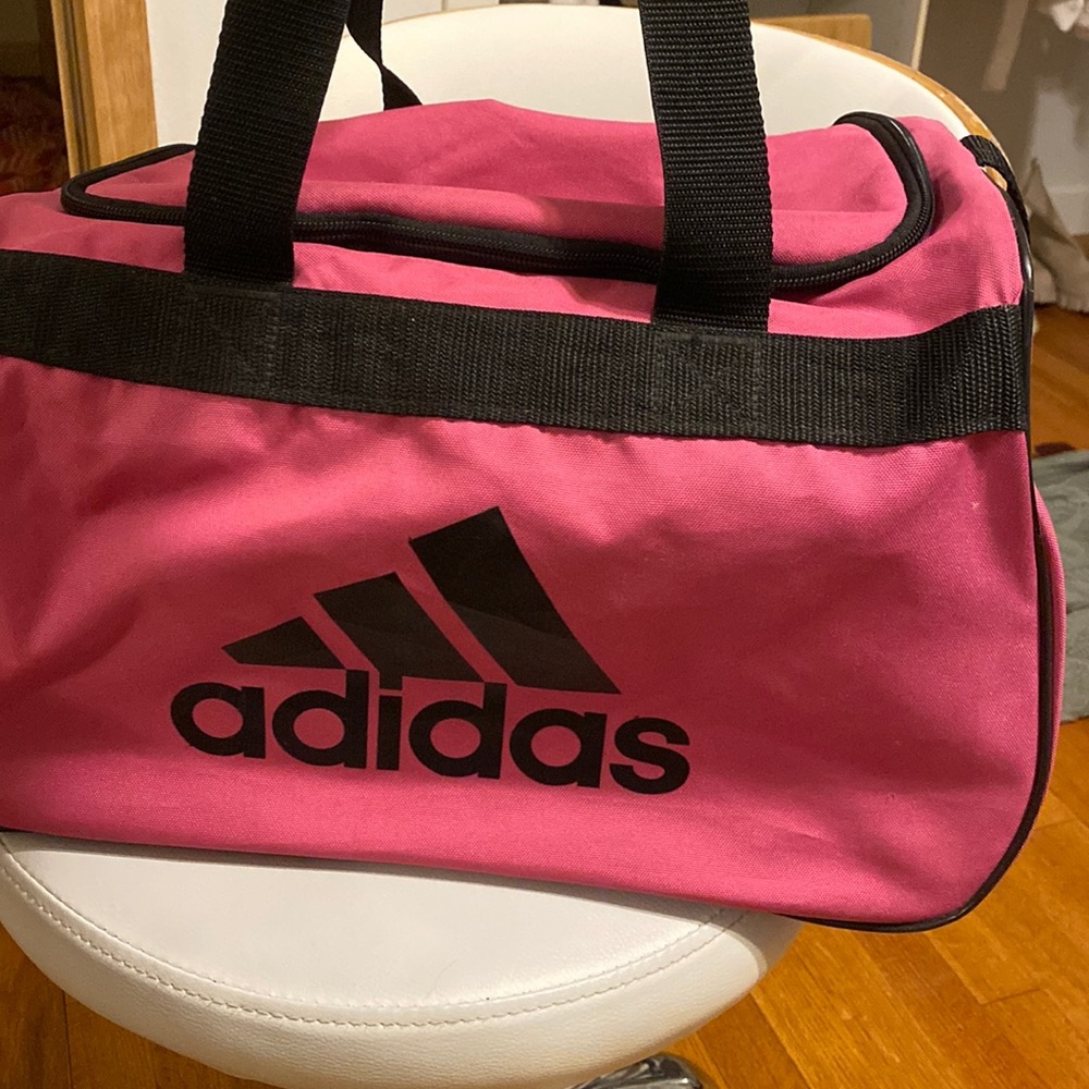 Adidas hot pink duffel bag